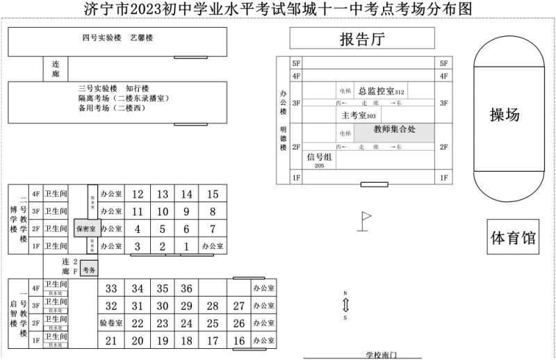 邹城中考考点安排2023 2020邹城中考考点