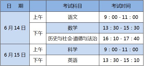 2023年金华市中考考试/志愿填报时间+考试温馨提示