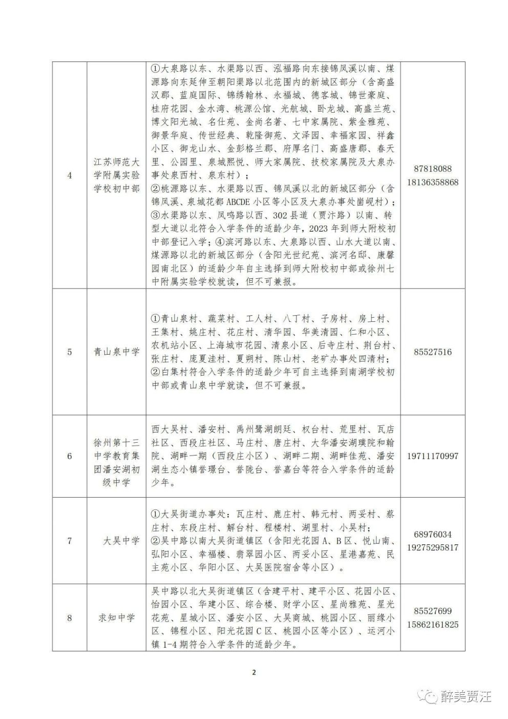 徐州贾汪区小升初划片范围2023年 徐州市贾汪区小升初招生网