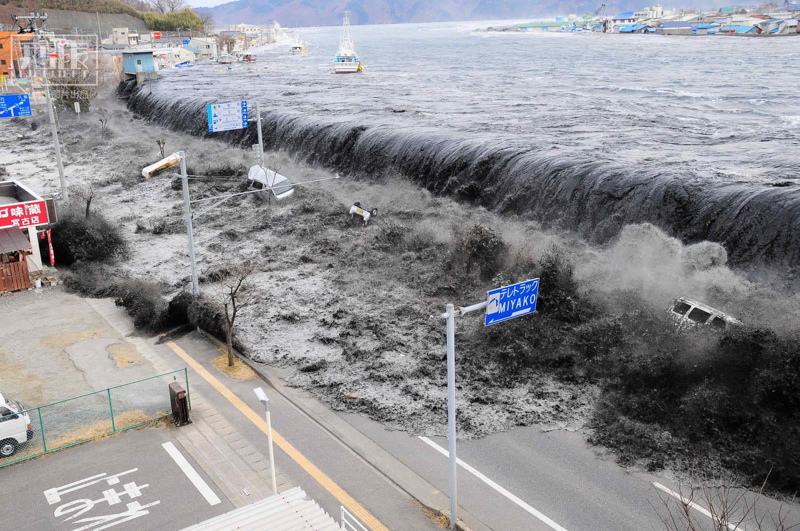 海啸预计将在一个小时左右到达日本海岸