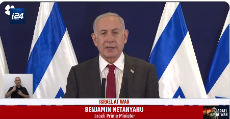 内塔尼亚胡警告：以色列将摧毁哈马斯，“每个哈马斯成员都会是死人”