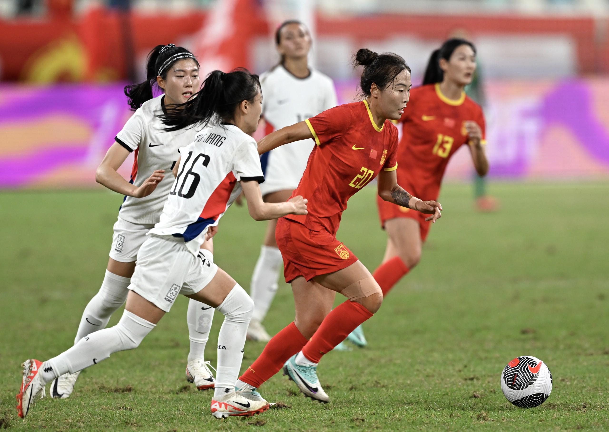 奥预赛中国女足1-1战平韩国，无缘参加巴黎奥运会