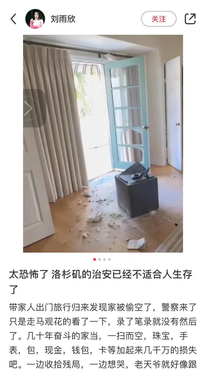 刘雨欣称家被偷空非炒作：案件正在进一步调查处理中