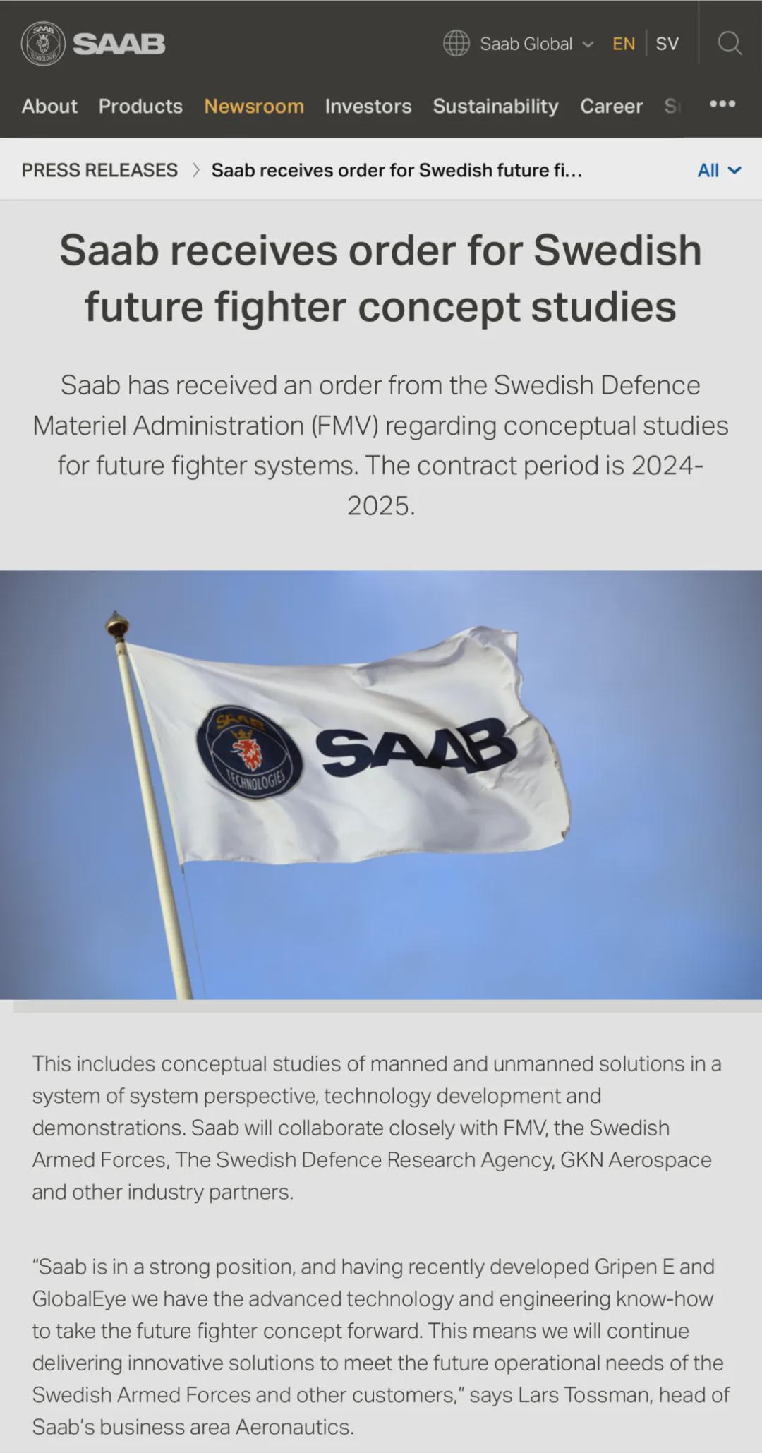 瑞典宣布独立研制下一代战斗机，网友：从四代机直接研发六代机？